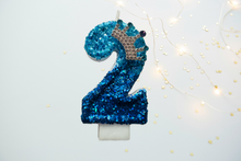 Load image into Gallery viewer, Blue| Birthday Party Cake Topper |Birthday Number Candles | Crown Candle | Happy Birthday Candles | Princess Candle| Birthday