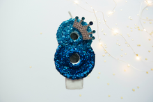 Load image into Gallery viewer, Blue| Birthday Party Cake Topper |Birthday Number Candles | Crown Candle | Happy Birthday Candles | Princess Candle| Birthday