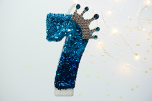 Load image into Gallery viewer, Blue| Birthday Party Cake Topper |Birthday Number Candles | Crown Candle | Happy Birthday Candles | Princess Candle| Birthday