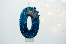 Load image into Gallery viewer, Blue| Birthday Party Cake Topper |Birthday Number Candles | Crown Candle | Happy Birthday Candles | Princess Candle| Birthday