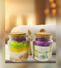 Load image into Gallery viewer, Aromatic Bath Salts 8oz | Spa Gift| Gift for her | Stocking Stuffer Gift | Detoxing Bath Salts | Refreshing Bath Salt | Lavender Bath Salt
