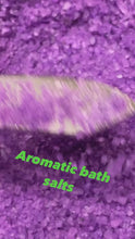 Load and play video in Gallery viewer, Aromatic Bath Salts 8oz | Spa Gift| Gift for her | Stocking Stuffer Gift | Detoxing Bath Salts | Refreshing Bath Salt | Lavender Bath Salt