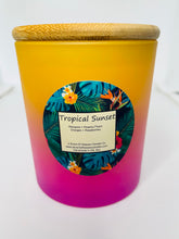 Load image into Gallery viewer, Tropical Sunset Candle 9oz | Tropical Candle | Tropical Scent Candle | Mango Candle | Peach Candle | Orange Candle | Papaya Candle