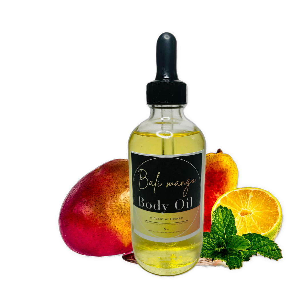 Bali Mango Body Oil - Face and Body Oil 4oz | Body Moisturizer | Moisturizer Oil | Hydrating Body and face Oil |