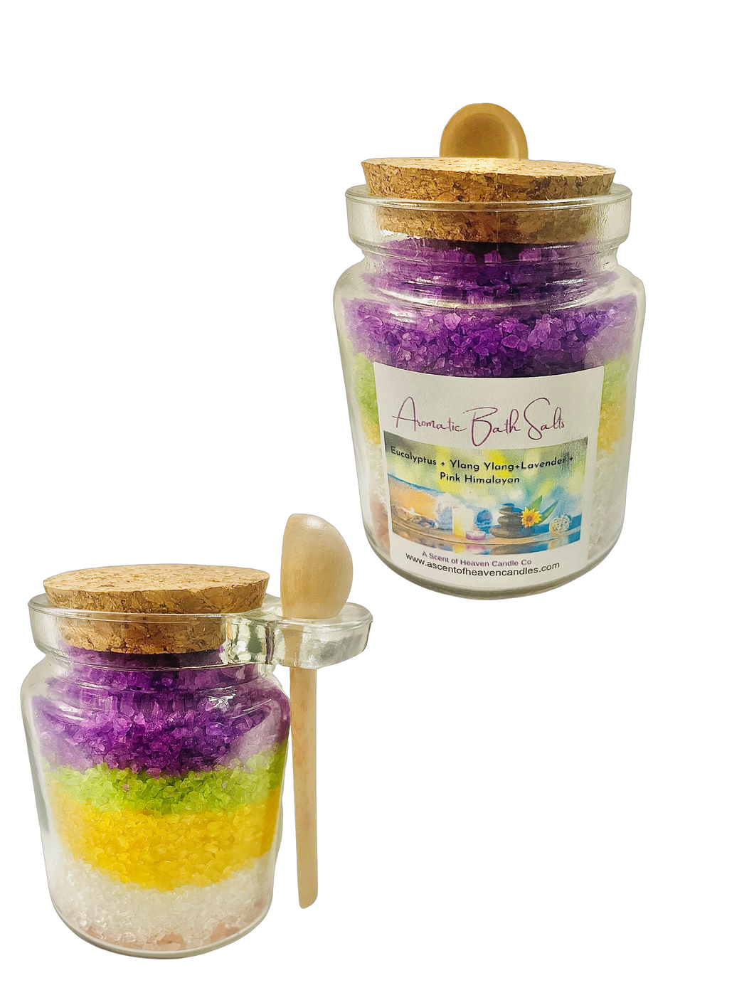 Aromatic Bath Salts 8oz | Spa Gift| Gift for her | Stocking Stuffer Gift | Detoxing Bath Salts | Refreshing Bath Salt | Lavender Bath Salt