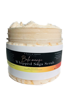 Bali Mango Whipped Suga Scrub - Whipped Sugar Scrubs 12oz | Sugar Body Scrub | Sugar Whipped Soap | Foaming Sugar Scrub | Exfoliating skin product for smooth skin