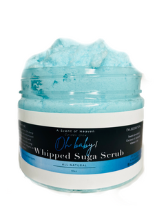 Oh Baby! Whipped Suga Scrub - Whipped Sugar Scrubs 12oz | Sugar Body Scrub | Sugar Whipped Soap | Foaming Sugar Scrub | Exfoliating skin product for smooth skin